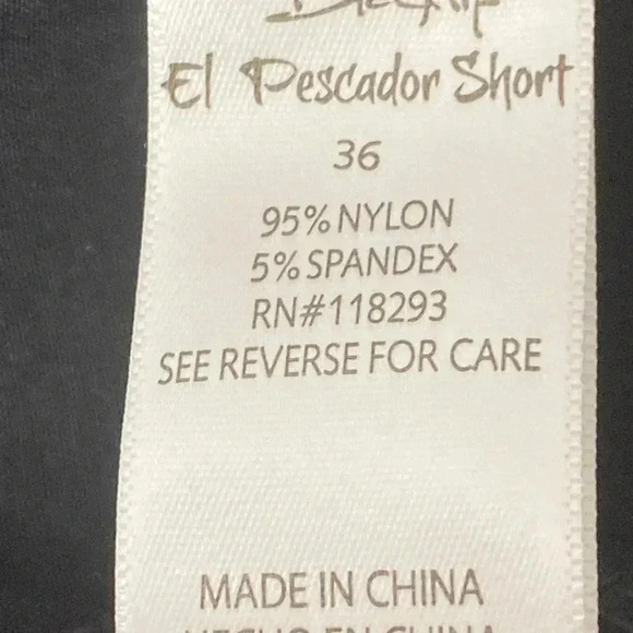 BLACK TIP EL PESCADO SHORT SIZE 36 BLACK SHORTS MULTI POCKETS   GOOD CONDITION - Picture 13 of 13